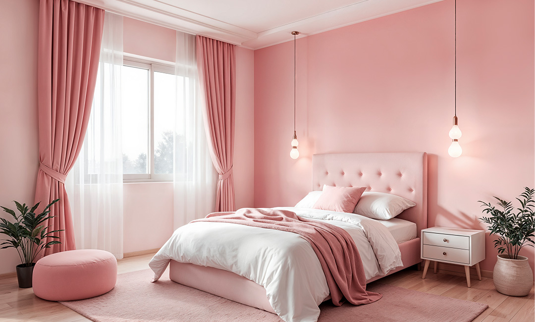 رنگ اتاق خواب دخترانه صورتی - فروشگاه نیوکالر