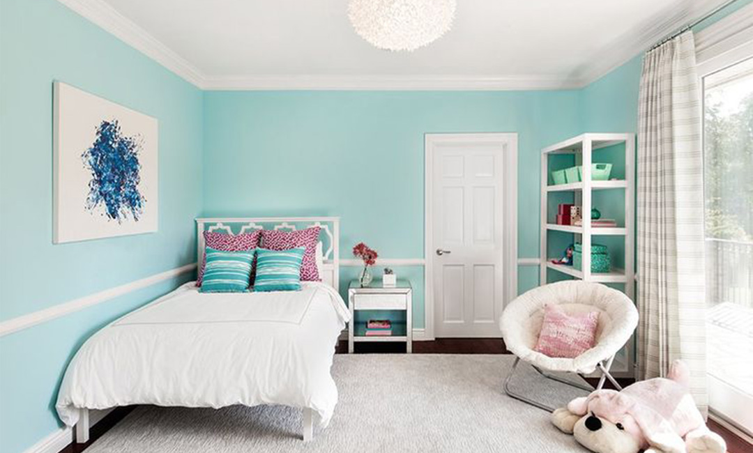 رنگ آبی روشن اتاق خواب دخترانه - فروشگاه نیوکالر